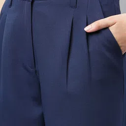 Latin Quarters Women Pleated Parallel Trousers image 2