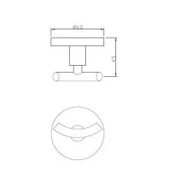 Jaquar Continental Chrome Finish Double Coat Hook, ACN-CHR-1161N image 2