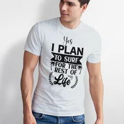 Seekbuylove Men Bio Finish Typography Printed Pure Cotton T-shirt image 2