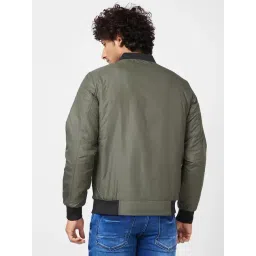 Spykar Military Green Puffer Reversible Jacket image 2