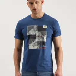 Lee Navy Slim Fit Graphic Print Crew T-Shirt-image-24