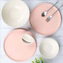 VarEesha Pink Ceramic 10 Pcs Dinner Set-picture-10