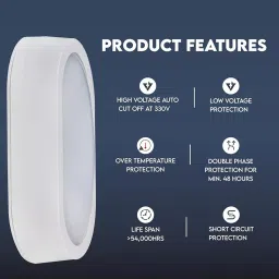 FORUS 10 W Led Bulkhead Light IP65 Cool White (Pack of 4) image 2