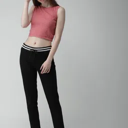 Harvard Women Black Solid Joggers-picture-39