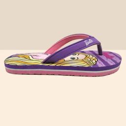 Kidsville Barbie Printed Purple Flip Flops-picture-49