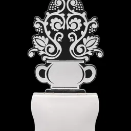 1ST TIME Red & Purple Printed Acrylic Traditional Abstract Shaped Shaped Wall Lamp image 5