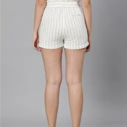 Oxolloxo White Striped Shorts image 2