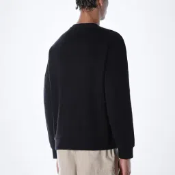 Jack & Jones Jet Black Cotton Regular Fit Sweatshirt image 2