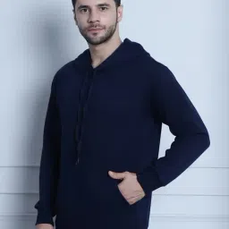 Vimal Jonney Navy & Grey Regular Fit Hooded Sweatshirt - Pack of 2 image 3