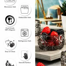 Goodhomes Clear Glass Bowl - Set Of 6 image 4