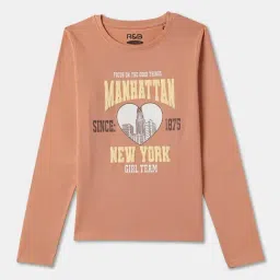 R&B Kids Brown Graphic Print Regular Fit T-Shirt-picture-14