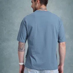 The Roadster Life Co. Men Typography Printed Pure Cotton Relaxed Fit T-shirt image 4