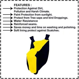 Auto Pearl Waterproof Bike Cover For Hero Electric Cruz (Yellow & Blue) image 2