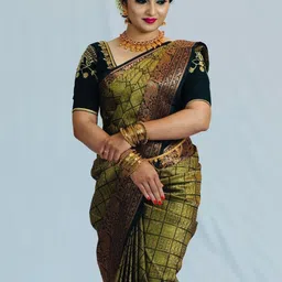 Moda Rapido Woven Design Zari Art Silk Handloom Banarasi Saree image 2