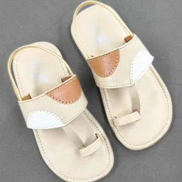 The Madras Trunk Colour Blocked Geometric Shape Designed Sandals - Off White-picture-32