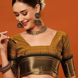 VILLAGIUS Woven Design Zari Pure Silk Banarasi Saree image 5