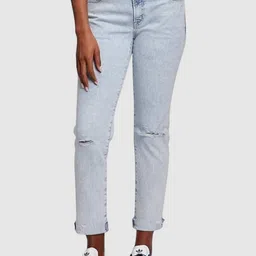 GAP Women Slim Fit Mid-Rise Slash Knee Heavy Fade Jeans-picture-17