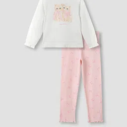 Juniors by Babyshop Girls Printed Long Sleeves Pure Cotton T-shirt With Trouser-image-55