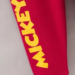 Bodycare Full-Length Joggers Mickey Mouse Print - Maroon image 3