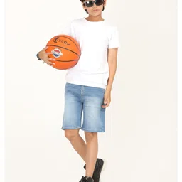 Zion Denim Washed Shorts - Blue image 4