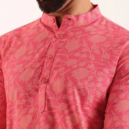 Anouk Men Floral Printed Mandarin Collar Kurta image 2