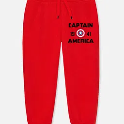 Marvel by Miss and Chief Boys Captain America Printed Round Neck T-Shirt With Jogger image 5