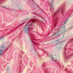 100 Dreams Women Abstract Printed Festive Saree image 3