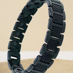 RKB Sales Men Stainless Steel 18k Gold-Plated Wraparound Bracelet image 3