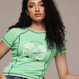 The Roadster Life Co. Graphic Printed Slim Fit T-shirt-image-88