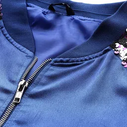 bebe Future Glam Sequined Bomber Jacket image 2