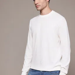 mango man MANGO Men Round Neck Knitted Pullover image 4