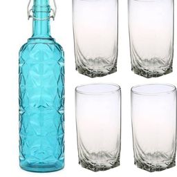 SOMIL Blue Glass Airtight Can Bottle-picture-3