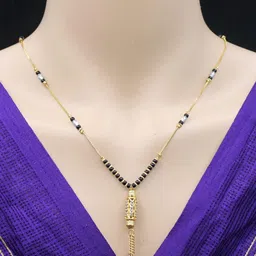 SONI JEWELLERY Gold-Plated Artificial Stones and Beads Mangalsutra-picture-43