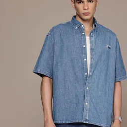 GAP Oversized Fit Pure Cotton Chambray Casual Shirt-picture-44