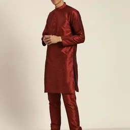 SOJANYA Regular Kurta With Churidar & With Nehru Jacket image 5