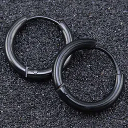 Crazy Fashion Stainless Steel Circular Hoop Earrings-image-14