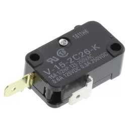 OMRON ELECTRONIC COMPONENTS MICROSWITCH, PIN PLUNGER, SPST-NC, 15A, 250V, V-15-2C26-K-image-1