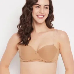 Clovia Beige Full Coverage Under-Wired Balconette Bra-picture-24