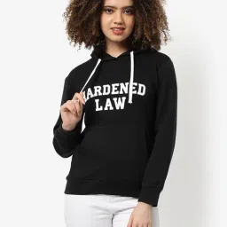 Campus Sutra Black Cotton Graphic Print Hoodie-picture-13