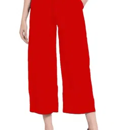 PATRORNA Red Regular Fit Mid Rise Trousers-picture-15