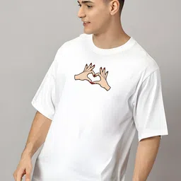 KAIDO Graphic Printed Round Neck Drop-Shoulder Sleeves Oversized Casual T-Shirt image 3