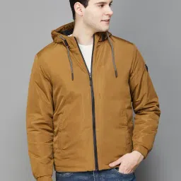 BOSSINI Tan Regular Fit Hooded Jacket-image-32