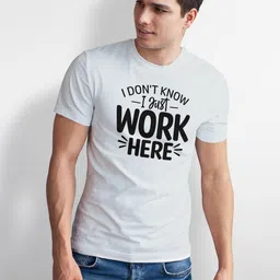 Seekbuylove Men Typography Printed Bio Finish T-shirt image 2