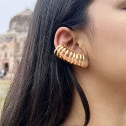 ISHKAARA Contemporary Bold Sleek Ear Cuff Earrings image 3