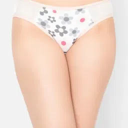 Clovia White Floral Print Bikini Panty-picture-23