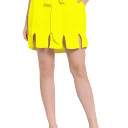 PATRORNA Yellow Mini Skirt-image-32