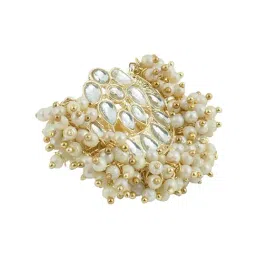 Teejh Ushika Pearl & Polki Ring for Women image 4