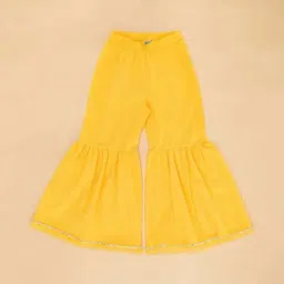 YU by Pantaloons Kids Green & Yellow Embroidered Kurta Set image 5