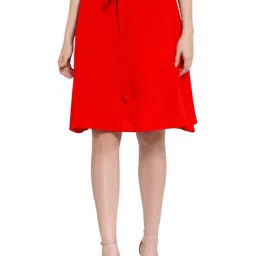 PATRORNA Red Above Knee Skirt-picture-17