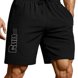 3Colors Men Typography Printed Low-Rise Running Sports Shorts-image-36